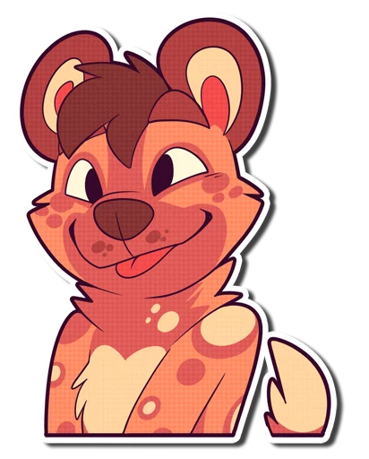😋 Стикер «Cinnamon Wild Dog» для Telegram