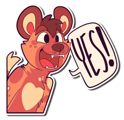 ✅ Стикер «Cinnamon Wild Dog» для Telegram