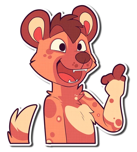 🖕 Стикер «Cinnamon Wild Dog» для Telegram