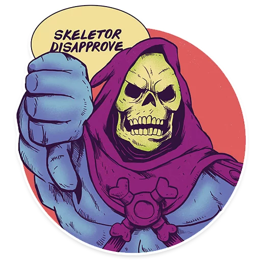 👎 Стикер «Skeletor» для Telegram