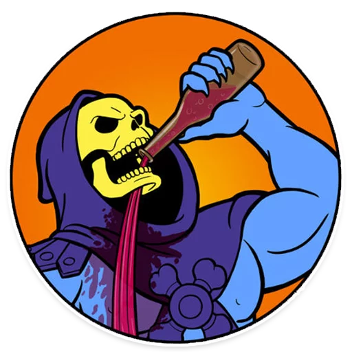 🍷 Стикер «Skeletor» для Telegram