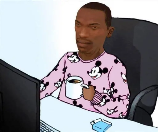 ☕️ Стикер «CJ / Gta san andreas» для Telegram
