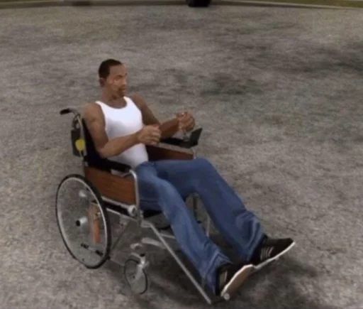👨‍🦽 Стикер «CJ / Gta san andreas» для Telegram