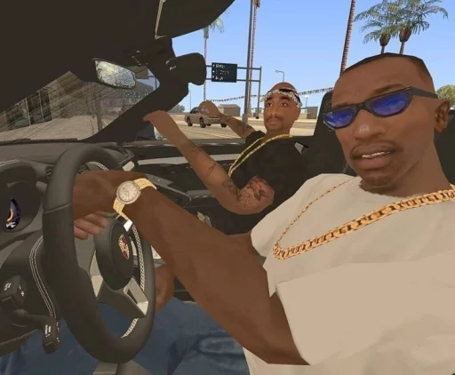 😎 Стикер «CJ / Gta san andreas» для Telegram