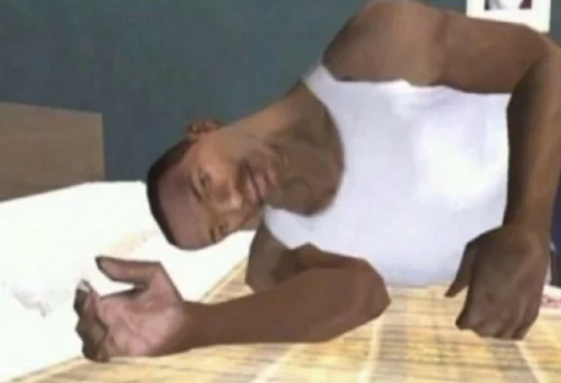 😴 Стикер «CJ / Gta san andreas» для Telegram
