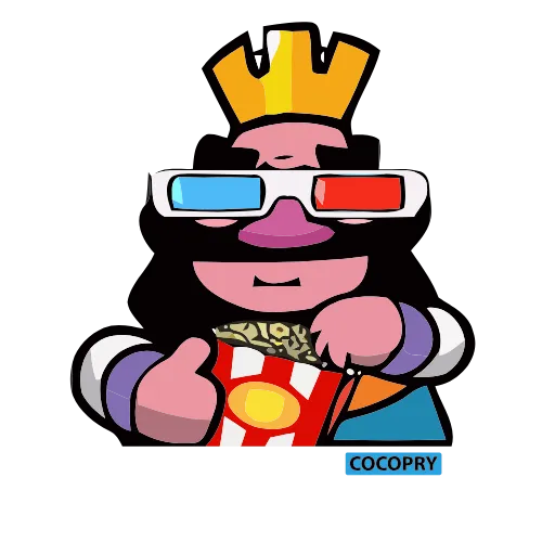 🍿 Стикер «Clash royale» для Telegram
