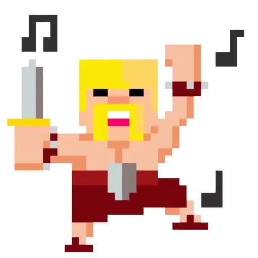 Стикерпак Clash pixels для Telegram