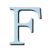🩵 Эмодзи «Голубые буквы с тенью, русские и английские» для Telegram