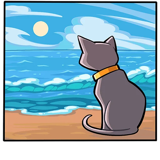 🌊 Стикер «Клео 2 Без Текста» для Telegram