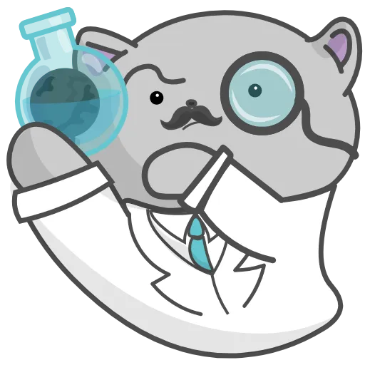 😀 Стикер «Clever Cat» для Telegram