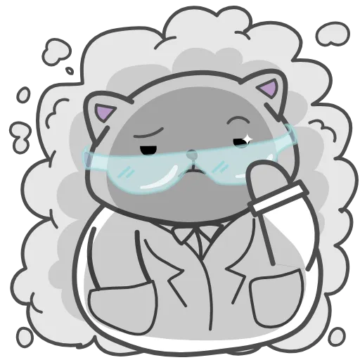 😛 Стикер «Clever Cat» для Telegram