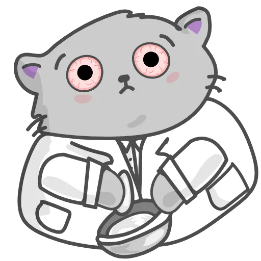 😆 Стикер «Clever Cat» для Telegram