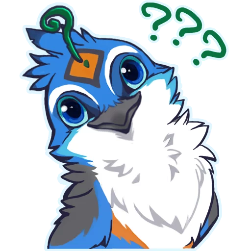 ❓ Стикер «CLICK the sprouty jay» для Telegram