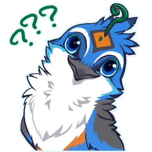 ❔ Стикер «CLICK the sprouty jay» для Telegram