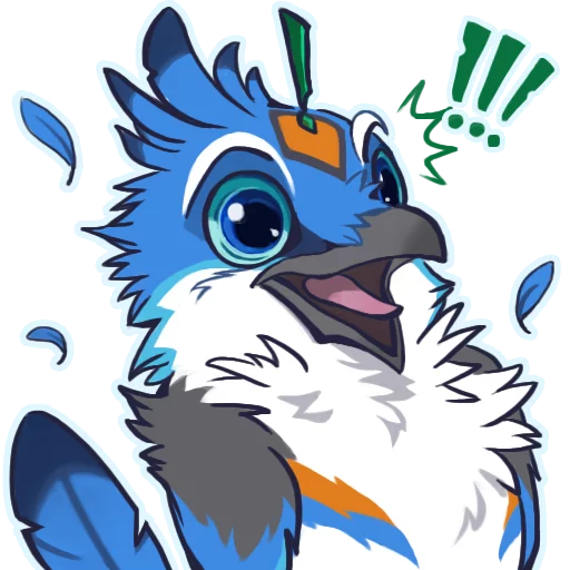 ❗ Стикер «CLICK the sprouty jay» для Telegram