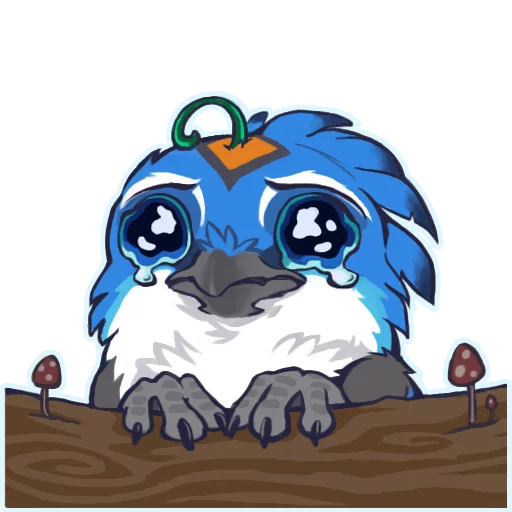 😢 Стикер «CLICK the sprouty jay» для Telegram