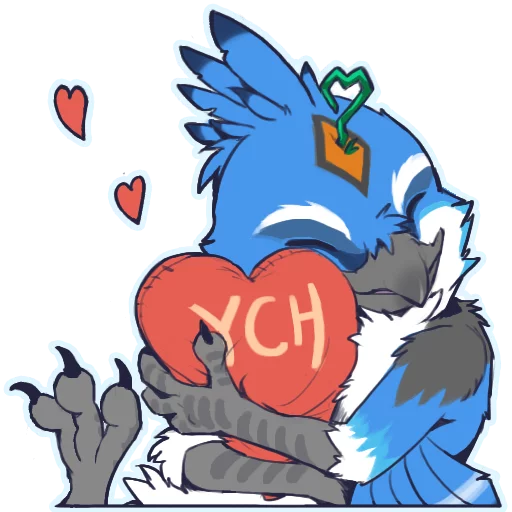 ❤️ Стикер «CLICK the sprouty jay» для Telegram