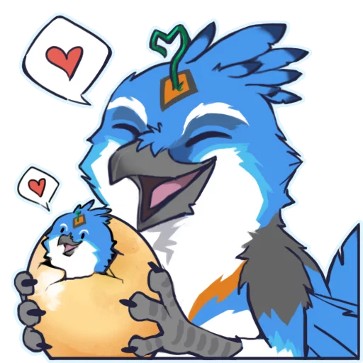 💕 Стикер «CLICK the sprouty jay» для Telegram