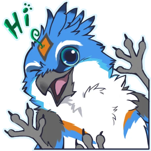 Стикерпак CLICK the sprouty jay для Telegram