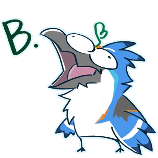🅱️ Стикер «CLICK the sprouty jay» для Telegram