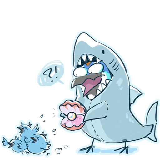 🦈 Стикер «CLICK the sprouty jay» для Telegram