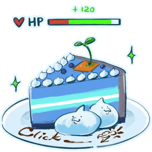 🍰 Стикер «CLICK the sprouty jay» для Telegram