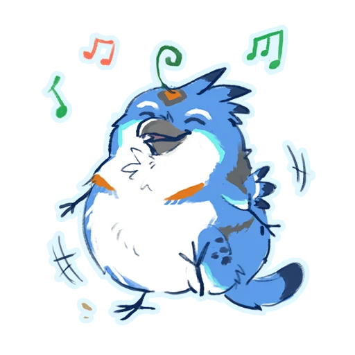 🎶 Стикер «CLICK the sprouty jay» для Telegram