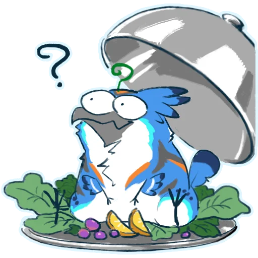 🍽 Стикер «CLICK the sprouty jay» для Telegram