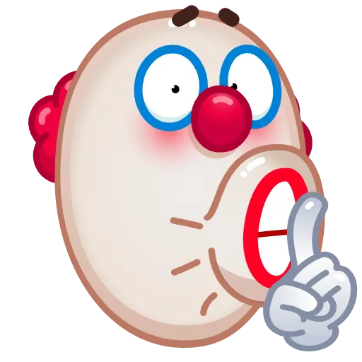 🤫 Стикер «Clown emoji» для Telegram