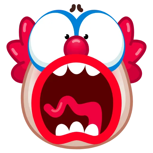 😨 Стикер «Clown emoji» для Telegram