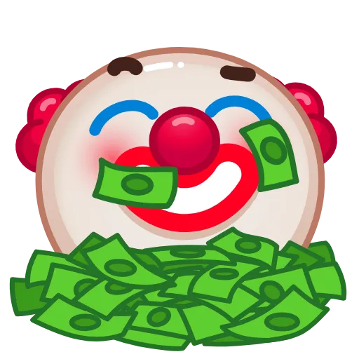 🤑 Стикер «Clown emoji» для Telegram