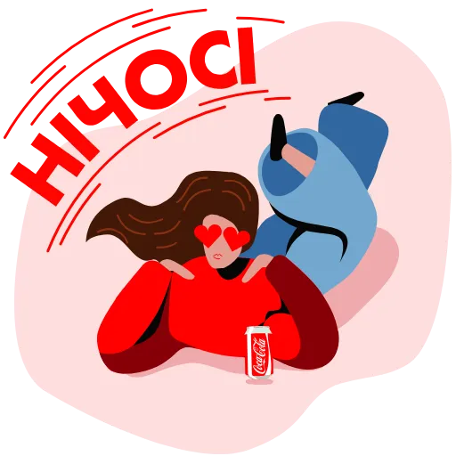 😍 Стикер «Служба підтримки Coca Cola» для Telegram