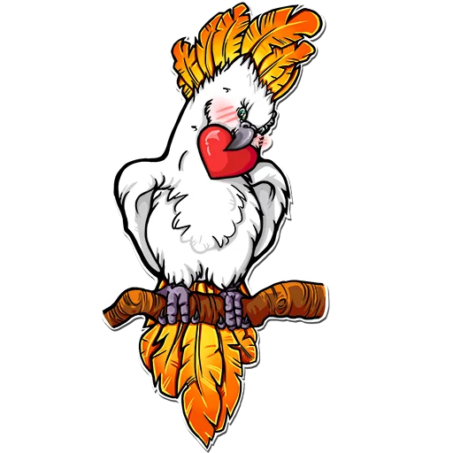 Стикерпак Какаду Петька для Telegram