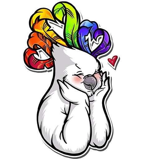 ❤️ Стикер «Какаду Петька» для Telegram