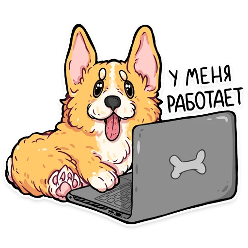 🤷‍♂️ Стикер «корги» для Telegram