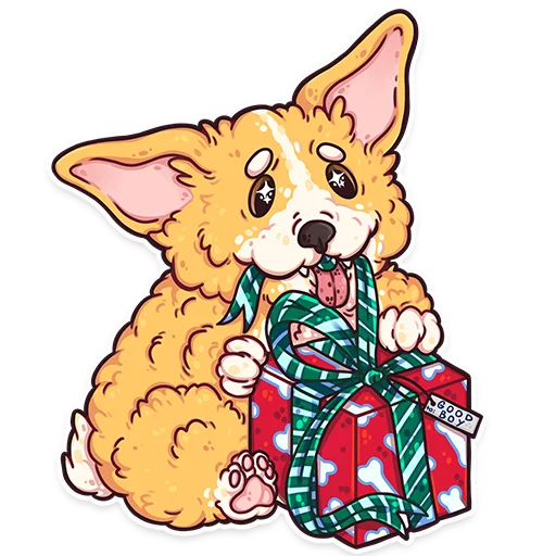 🎁 Стикер «корги» для Telegram