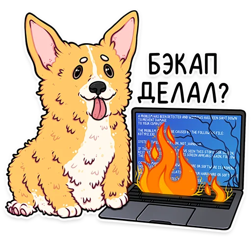 🔥 Стикер «корги» для Telegram
