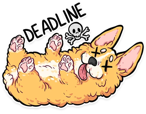 ☠️ Стикер «корги» для Telegram