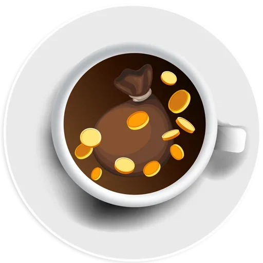 🤑 Стикер «Coffee Smile» для Telegram