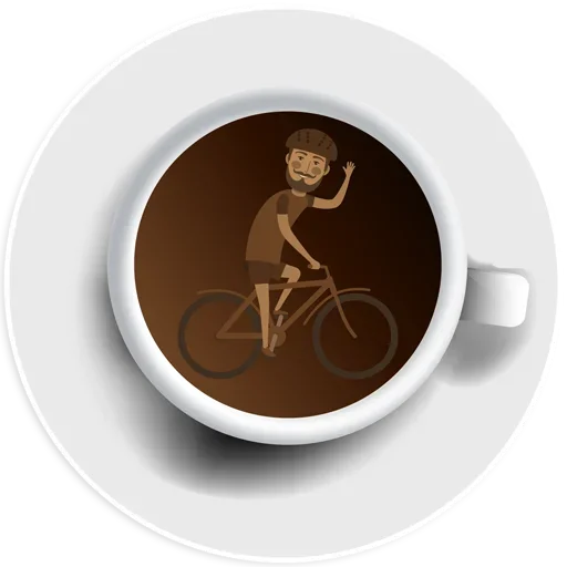 🚴‍♀ Стикер «Coffee Smile» для Telegram