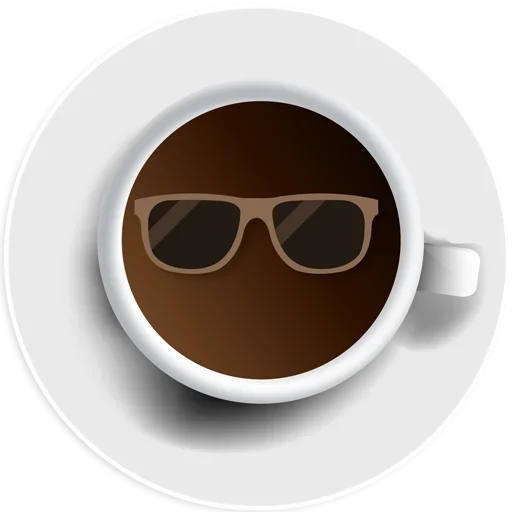 😎 Стикер «Coffee Smile» для Telegram