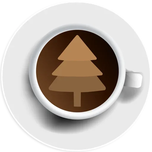 🌲 Стикер «Coffee Smile» для Telegram