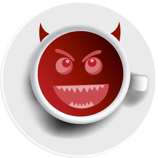 😈 Стикер «Coffee Smile» для Telegram
