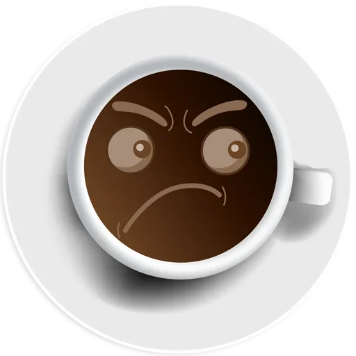 😠 Стикер «Coffee Smile» для Telegram