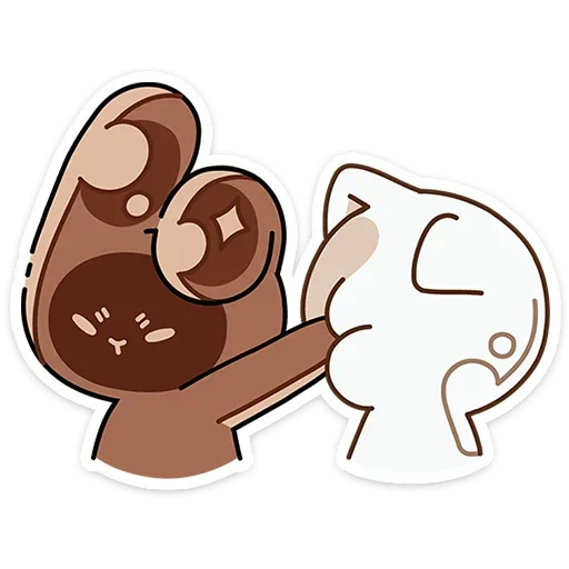 😡 Стикер «Сливкис и Кофик» для Telegram
