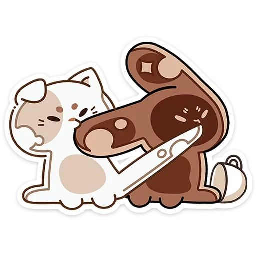 😡 Стикер «Сливкис и Кофик» для Telegram