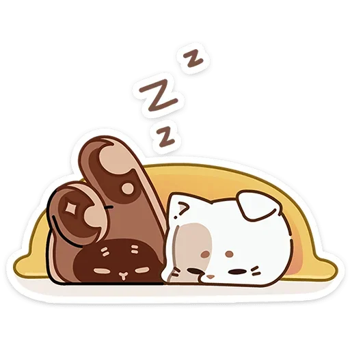 😴 Стикер «Сливкис и Кофик» для Telegram