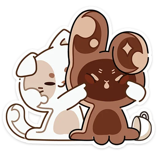 ☺ Стикер «Сливкис и Кофик» для Telegram