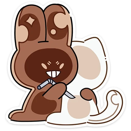😈 Стикер «Сливкис и Кофик» для Telegram