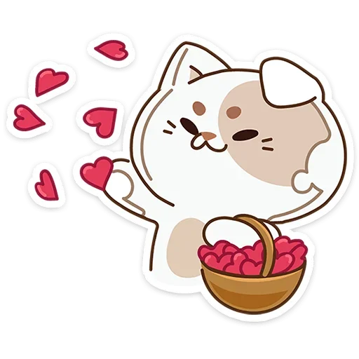 ❤ Стикер «Сливкис и Кофик» для Telegram